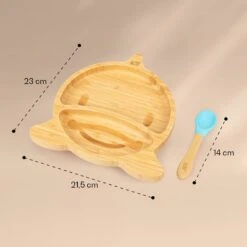 [Wiederverpackt] Kindergeschirr Bambusteller -Klarstein 10038284 yy 0006 logo