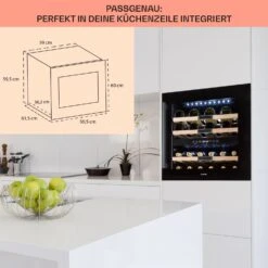 Vinsider 36 Onyx Edition Einbau-Weinkühlschrank -Klarstein 10038404 de 0006 usp