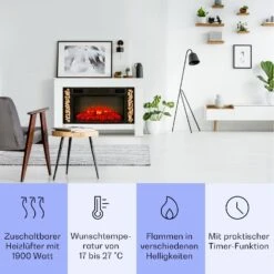 [Gebraucht] Studio Loft 2 Elektrokamin -Klarstein 10038617 de 0003 usp