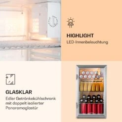 Beersafe XXL Crystal White Getränkekühlschrank Mit Glastür 80 Liter 9 Beersafe XXL Crystal White Getränkekühlschrank Mit Glastür 80 Liter -Klarstein 10039424 de 0004 logo