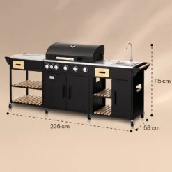 Jersey Outdoor Kitchen Mit Gasgrill 15 Jersey Outdoor Kitchen Mit Gasgrill -Klarstein 10039854 yy 0008 dimensions