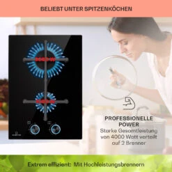 [Wiederverpackt] Illuminosa Domino Gaskochfeld -Klarstein 10039896 de 0003 usp