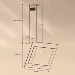 [Gebraucht] Aurora Eco 60 Dunstabzugshaube -Klarstein 10039927 yy 0007 logo