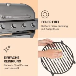 [Wiederverpackt] Lucifer 4 Gasgrill -Klarstein 10040281 de 0007 logo