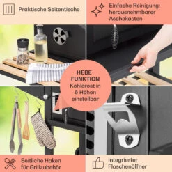 Aberdeen Double Holzkohlegrill -Klarstein 10040293 de 0006 usp