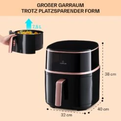 [Gebraucht] Air Bloom Heißluftfritteuse Mit Dampffunktion -Klarstein 10040495 de 0007 usp