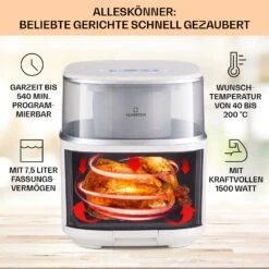[Wiederverpackt] Air Bloom Heißluftfritteuse Mit Dampffunktion -Klarstein 10040497 de 0003 usp