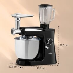 [Gebraucht] Renata Rossa Küchenmaschine 3-in-1 2000 W -Klarstein 10040500 yy 0008 dimensions