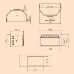 [Gebraucht] Camila Unterbau-Dunstabzugshaube -Klarstein 10041345 yy 0011 dimensions