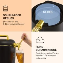[Wiederverpackt] Passau Bierzapfanlage 6 L Universalfässer Druckluftpumpe -Klarstein 10041521 de 0003 logo 1