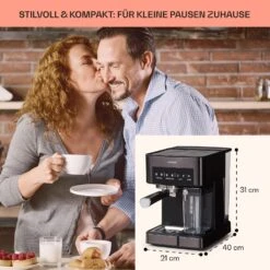 [Wiederverpackt] Arabica Comfort Siebträgermaschine -Klarstein 10041523 de 0005 usp