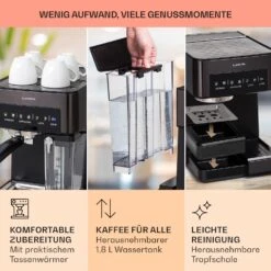 [Wiederverpackt] Arabica Comfort Siebträgermaschine -Klarstein 10041523 de 0006 usp