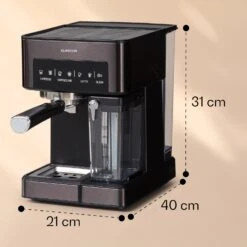 [Wiederverpackt] Arabica Comfort Siebträgermaschine -Klarstein 10041523 yy 0011 dimensions