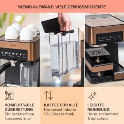 [Gebraucht] Arabica Comfort Siebträgermaschine -Klarstein 10041524 de 0006 usp