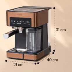 [Gebraucht] Arabica Comfort Siebträgermaschine -Klarstein 10041524 yy 0011 dimensions