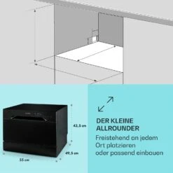 [Wiederverpackt] Havasia UV 6 Geschirrspüler -Klarstein 10041825 de 0005 usp