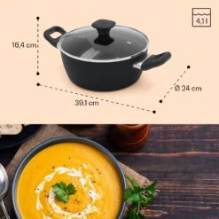 [Wiederverpackt] Noto Endurance Kochtopf Ø24cm -Klarstein 10045007 yy 0009 dimensions