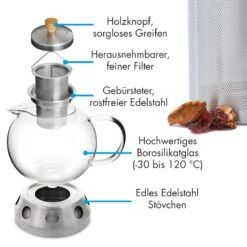 Sencha Design-Teekanne Mit Hibiscus Edelstahl-Stövchen 10 Sencha Design-Teekanne Mit Hibiscus Edelstahl-Stövchen -Klarstein 10045059 de 0004 logo