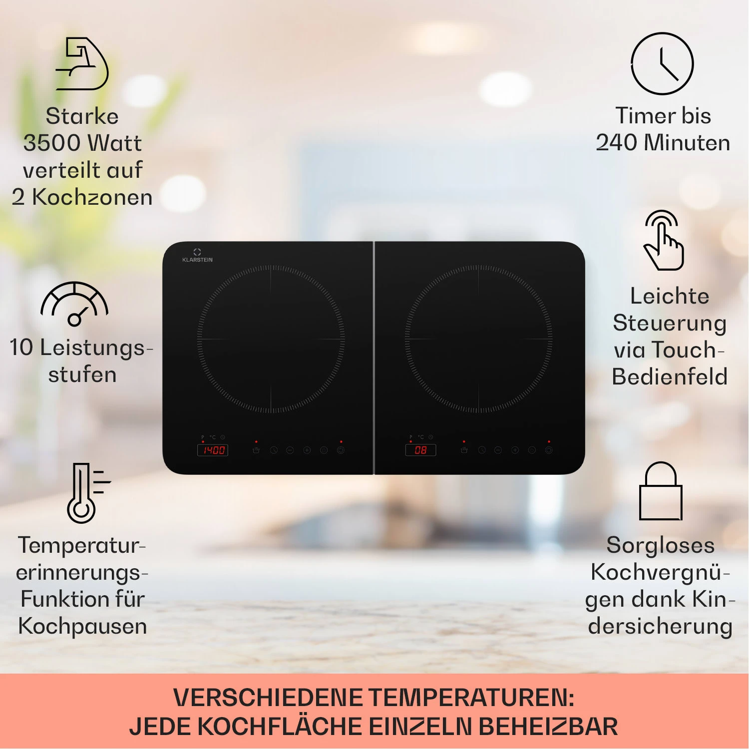 Cookio Doppel-Induktionskochfeld 2 Cookio Doppel-Induktionskochfeld – Bild 2