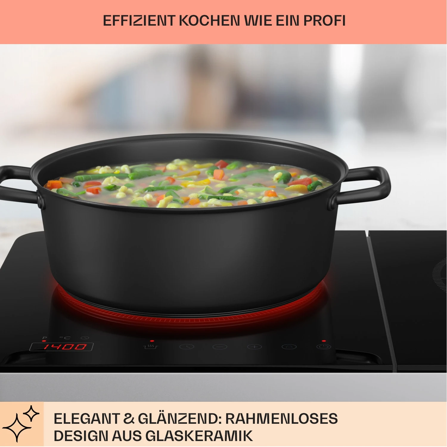 Cookio Doppel-Induktionskochfeld 3 Cookio Doppel-Induktionskochfeld – Bild 3