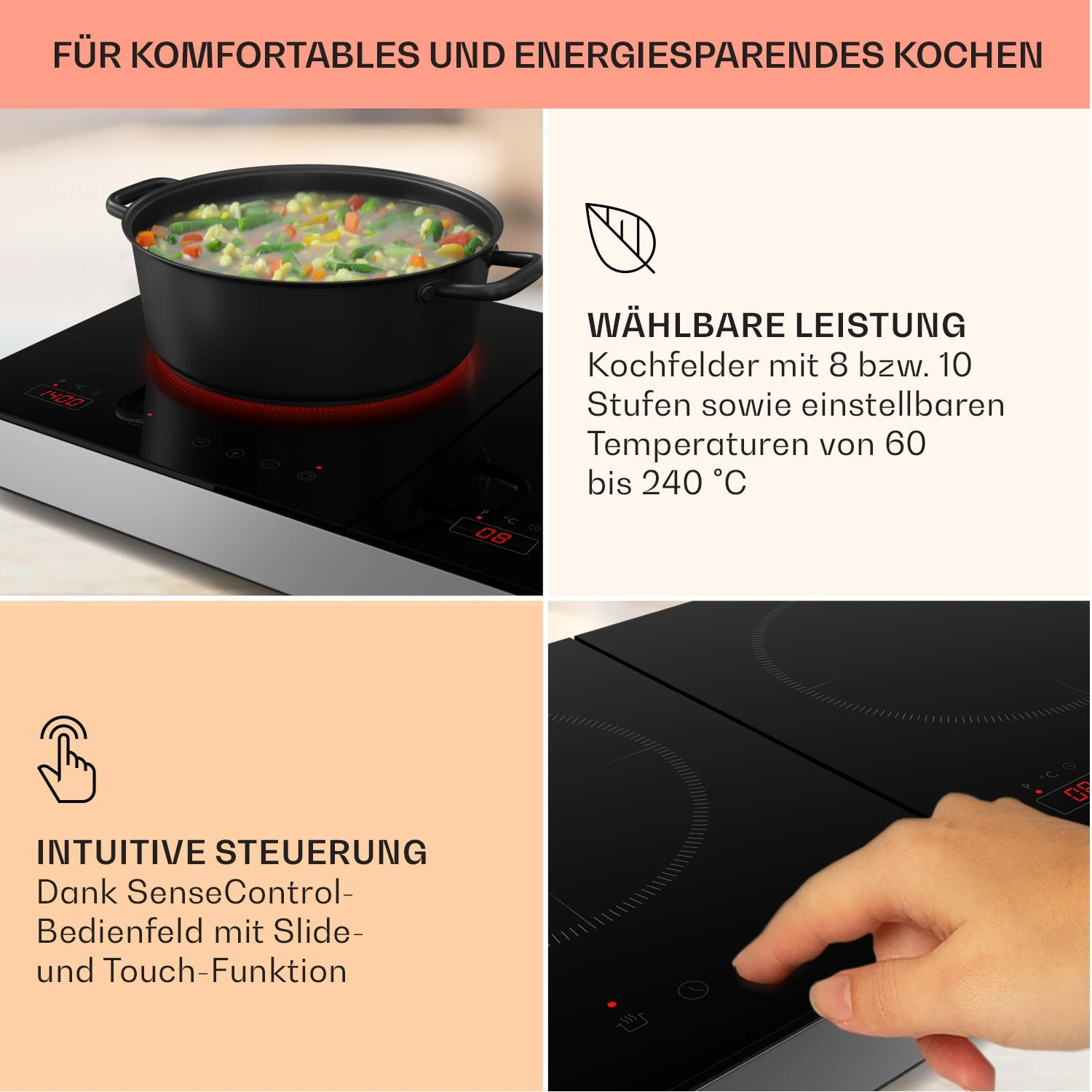 Cookio Doppel-Induktionskochfeld 4 Cookio Doppel-Induktionskochfeld – Bild 4