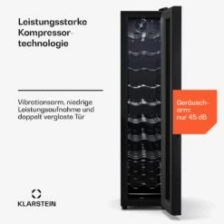 [Gebraucht] Shiraz 18 Slim Uno Weinkühlschrank -Klarstein 10045302 de 0006 usp