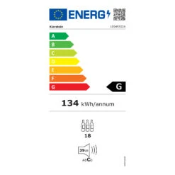 [Gebraucht] Shiraz 18 Slim Uno Weinkühlschrank -Klarstein 10045302 energy label
