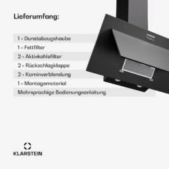 [Gebraucht] Athena 90 Dunstabzugshaube Kopffrei 90cm -Klarstein 10045320 de 0006 usp