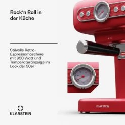 [Wiederverpackt] Espressionata Evo Espressomaschine 950W 19 Bar 1,2L 2 Tassen -Klarstein 10045423 de 0003 usp