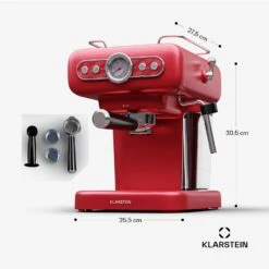 [Wiederverpackt] Espressionata Evo Espressomaschine 950W 19 Bar 1,2L 2 Tassen -Klarstein 10045423 yy 0011 dimensions
