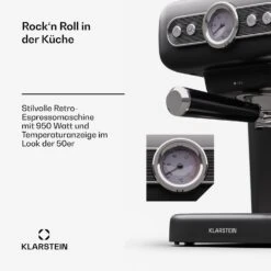 [Gebraucht] Espressionata Evo Espressomaschine 950W 19 Bar 1,2L 2 Tassen -Klarstein 10045424 de 0003 usp