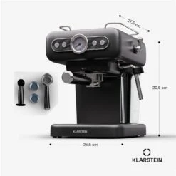 [Gebraucht] Espressionata Evo Espressomaschine 950W 19 Bar 1,2L 2 Tassen -Klarstein 10045424 yy 0011 dimensions