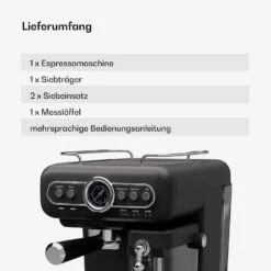 [Wiederverpackt] Espressionata Evo Espressomaschine -Klarstein 10045425 de 0007 usp