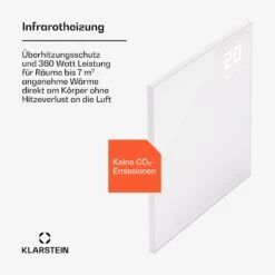 [Wiederverpackt] Wonderwall Smart Bornholm Infrarotheizung Für Die Wand 360W -Klarstein 10045462 de 0003 usp