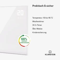 [Wiederverpackt] Wonderwall Smart Bornholm Infrarotheizung Für Die Wand 360W -Klarstein 10045462 de 0005 usp