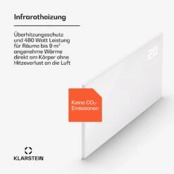 [Wiederverpackt] Wonderwall Smart Bornholm Infrarotheizung Für Die Wand 480W -Klarstein 10045463 de 0003 usp