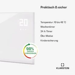 [Wiederverpackt] Wonderwall Smart Bornholm Infrarotheizung Für Die Wand 480W -Klarstein 10045463 de 0005 usp