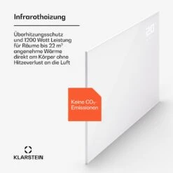 [Gebraucht] Wonderwall Smart Bornholm Infrarotheizung Für Die Wand 1200W -Klarstein 10045467 de 0003 usp