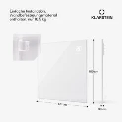 [Gebraucht] Wonderwall Smart Bornholm Infrarotheizung Für Die Wand 1200W -Klarstein 10045467 de 0007 usp