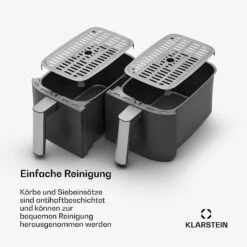 [Wiederverpackt] VitaFry Duo Heißluftfritteuse -Klarstein 10045473 de 0007 usp