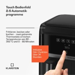 [Wiederverpackt] VitaFry Duo Skylight Heißluftfritteuse -Klarstein 10045474 de 0006 usp