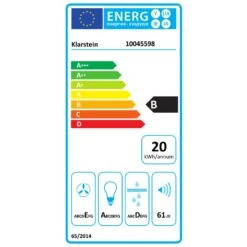 [Gebraucht] Contempo Neo Unterbau-Dunstabzugshaube -Klarstein 10045598 energy label