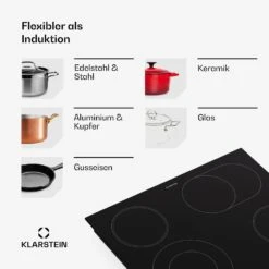 [Wiederverpackt] Virtuosa 4 Glaskeramik-Kochfeld -Klarstein 10045614 de 0007 usp