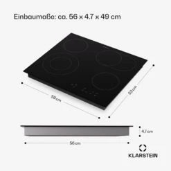 [Wiederverpackt] Virtuosa 4 Glaskeramik-Kochfeld -Klarstein 10045614 de 0008 usp