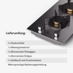 [Gebraucht] Goldflame 2 Gaskochfeld -Klarstein 10045622 de 0008 usp