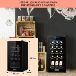 [Gebraucht] Shiraz 15 Slim Uno Weinkühlschrank -Klarstein 10045879 de 0006 usp