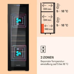 [Wiederverpackt] Bovella 27 Duo+ Zweizonen-Weinkühlschrank -Klarstein 10045884 de 0004 logo