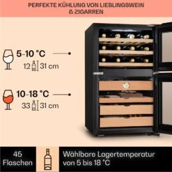 El Dorado 108 Humidor & Weinkühlschrank 11 El Dorado 108 Humidor & Weinkühlschrank -Klarstein 10045893 de 0004 usp