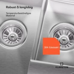 [Gebraucht] TitanSteel Küchenspüle | 61 X 50 Cm (LxB) -Klarstein 10046021 de 0004 usp