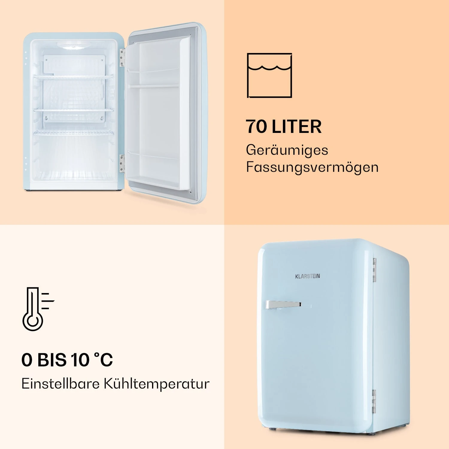 Audrey Retro-Kühlschrank 4 Audrey Retro-Kühlschrank – Bild 4